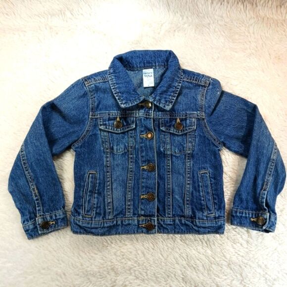 Carter Toddler Basic Denim Jacket. Blue 5T. Classic Denim Trucker Denim Jacket. - Picture 1 of 11
